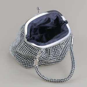 Luxe Designer Ketting Glanzende Avondtas Steentjes Clutch Handvat Schouderschaal Bruiloft Prom Party Club Portemonnee Voor Vrouwen - Product Image 2