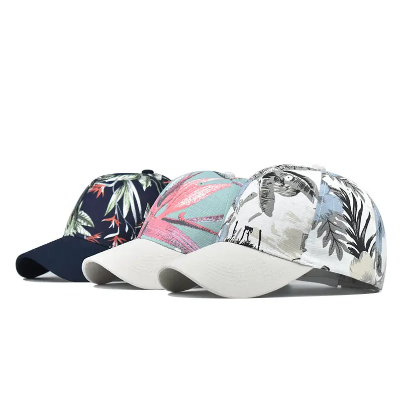 Hot Stijl Groothandel Custom Printing Vrouwen Vader Hoeden 6 Panel Gebogen Rand Baseball Caps Plain Bulk