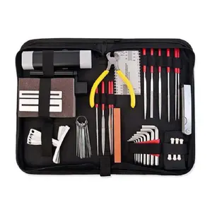 Kit de ferramentas de reparo de violão, guitarra elétrica ukulele, reparo, ferramenta de manutenção, acessórios de limpeza