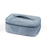Sac de maquillage de luxe, logo personnalisé, velours doux, cosmétique de voyage, satin, bijoux, sac de maquillage en velours