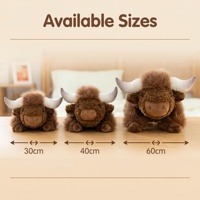 Peluche de Yak lestée à la lavande et aux graines de lin, chauffable au micro-ondes, 3 tailles (30/40/60 cm), compatible OEM/ODM, certifiée BSCI et CPC