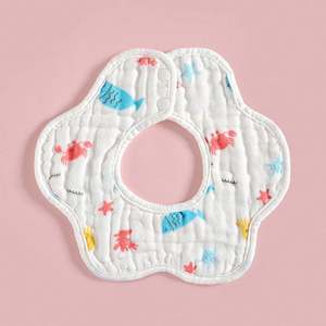 Baberos para Bebé 100% Algodón, Diseño Floral de Doble Capa, Suaves y Absorbentes, Lavables, Estilo Bandana para Infantes - Product Image 3