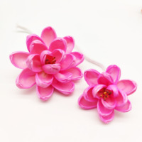 Haute qualité 8cm pivoine à la main fleur diffuseur de parfum fleur rouge Sola bois fleur