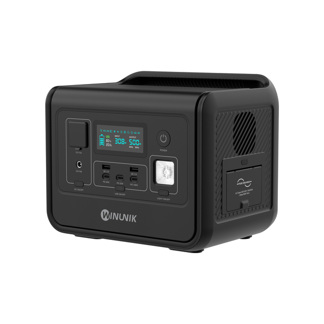 WINNIK SYD-N054 800W 512Wh Portable Power Station LiFePO4 UPS 1.5H Fast Charge Solar Generator Camping Home Emergency 4000+