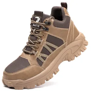 Hot Sale Work Boots light weight design Microfiber Leather Safety Shoes