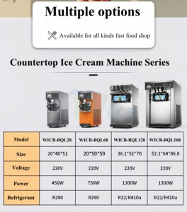Machine à glace WICE à nettoyage automatique 10L (2x5L), machine à yaourt glacé commercial à économie d'énergie avec affichage numérique et commande à une touche - Product Image 4