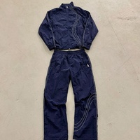 Fabricants de vêtements OEM Logo personnalisé Veste en nylon coupe-vent Ensemble de survêtement Pantalon de survêtement en nylon léger Ensemble coupe-vent