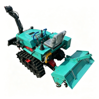 Tractor de 35 HP para Terrenos Acuáticos y Secos, Máquina Agrícola Versátil con Orugas para Uso en Arrozales