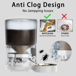 Aplikasi jarak jauh dijadwalkan makan baja tahan karat nampan otomatis Smart Pet Feeder mangkuk makanan hewan peliharaan kucing anjing Dispenser air - Product Image 3