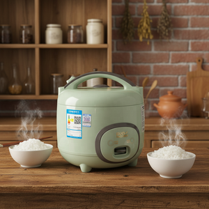 Mini Plastic Housing Rice Cooker Aluminum Inner Pot 0.1-2.2L Capacity Portable Household Home Appliances Mechanical <b>Timer</b> Contro - Product Image 3