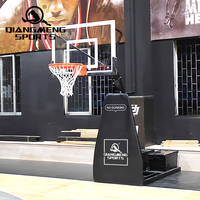 Équipement d'entraînement de terrain Hauteur réglable professionnelle 6.5-10 'Cerceau de basket-ball portable avec roues