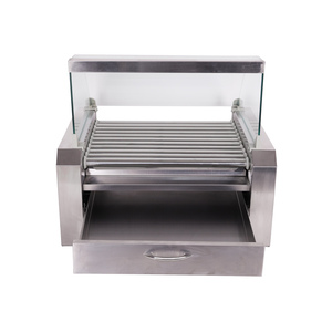 <span class=keywords><strong>Hot</strong></span> <span class=keywords><strong>dog</strong></span> 11 rouleaux avec chauffe-pain Machine à <span class=keywords><strong>hot</strong></span> <span class=keywords><strong>dog</strong></span> électrique automatique Rouleau à saucisse à vendre - Product Image 6