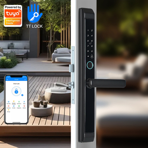 Aluminum Tuya Smart Door Lock Waterproof Fingerprint Password RFID Card <strong>Access</strong> Aluminum Alloy Door Sliding Lock - Product Image 2