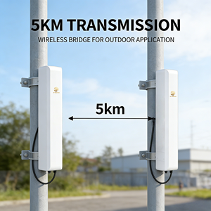 Pont sans fil extérieur 5,8 GHz 867 Mbps, portée <span class=keywords><strong>longue</strong></span> <span class=keywords><strong>distance</strong></span> 5 km, <span class=keywords><strong>émetteur</strong></span> et récepteur CPE point à point avec VPN et pare-feu - Product Image 4