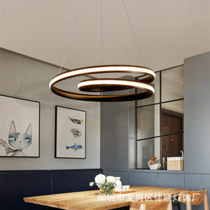 Lámparas modernas blancas y negras para sala de estar, candelabro colgante de diseño nórdico para comedor, luz LED en espiral - Product Image 3