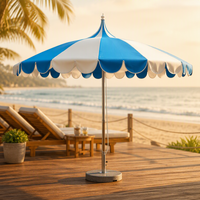 Parasols modernes en aluminium pour l'extérieur avec base, pour la plage, l'hôtel, la cour et les restaurants - résistants au vent et écologiques