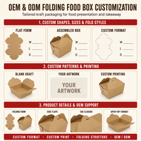 Boîte à emporter en papier kraft jetable personnalisée, emballage alimentaire pliable, boîte à lunch