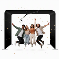 Dernière mode : Cabine photo 360° en alliage d'aluminium avec télécommande pour mariage, fête, location de cabine vidéo 360°