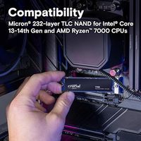 Cru-ical 2024 T705 4TB PCIe Gen5 NVMe M.2 SSD up 14,100 MB/dtk Internal Solid State Drive untuk Desktop PC Model SSD SSD