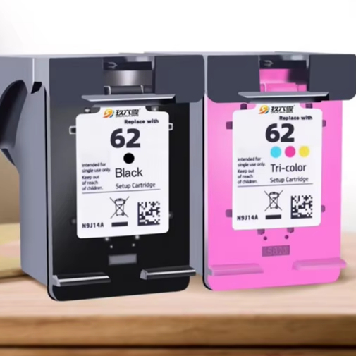 Original 62 62XL C2P04AA C2P06AA  Black/Color Ink Cartridge for HP OJ200/208/258 5540 5542 5640 5740 7640 Inkjet Printers