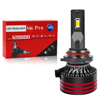 Phare LED de voiture M8pro 9005, faisceau haut et bas intégré, haute puissance, tube en cuivre unique, universel, pour modification automobile