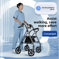 Déambulateur pliable pour personnes âgées, aide à la rééducation, à la mobilité et aux courses, antidérapant, capacité de charge 150 kg