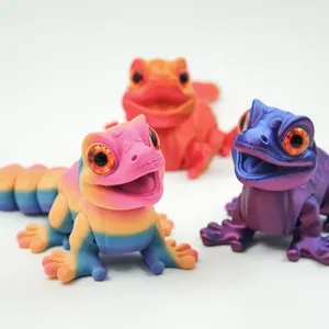Nouveauté : Animaux imprimés en 3D multi-articulés, mini-jouets sensoriels mignons en relief, cadeau amusant pour enfants, ornement de bureau - Product Image 4