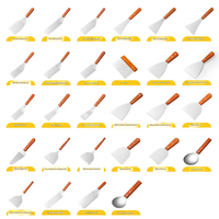 Gadget de cuisine professionnel en acier inoxydable manche en bois barbecue gril Pizza Burger Turner plaque chauffante longue spatule en métal spatule à steak