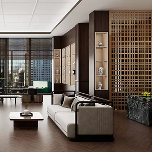 خزانة تلفزيون لغرفة المعيشة بطراز المزرعة من ميلينكو، مع جدار مميز بألوان متناسقة وأبواب داخلية ذات مظهر متناسق وصديقة للبيئة ومخصصة - Product Image 5