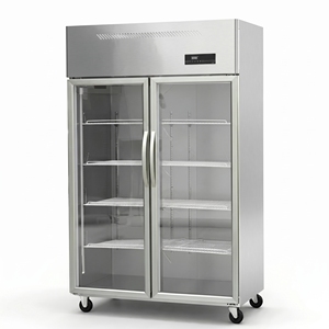 Congelador Vertical Comercial de Doble Puerta de Acero Inoxidable 204 301 a Precio de Fábrica para Supermercado - Product Image 5