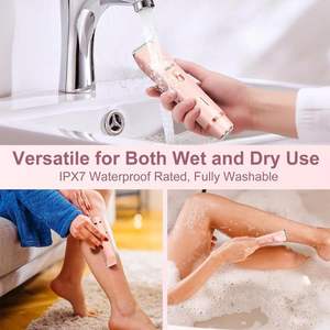 Afeitadora eléctrica Beauty Bloom V2 Razor de doble cabezal para mujer, recortadora de Bikini para afeitar axilas y piernas - Product Image 5