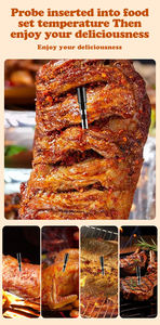 เครื่องวัดอุณหภูมิเนื้อดิจิตอลไร้สาย <span class=keywords><strong>Bluetooth</strong></span> 5.2 สําหรับอาหารบาร์บีคิวในครัวพร้อมโพรบสแตนเลส - Product Image 6