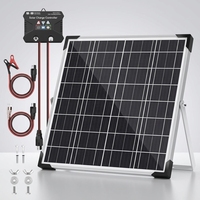Panneau solaire monocristallin portable 12V 20W demi-cellule haute efficacité pour caméra de sécurité CCTV et éclairage public
