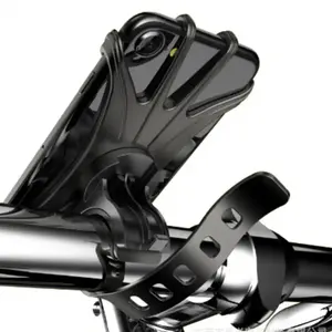 Charmount库存可调硅胶通用自行车手机架，适用于摩托车