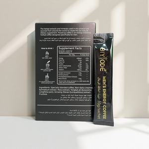 Café énergétique pour hommes Biyode Black Herbal Men Energy <span class=keywords><strong>Coffee</strong></span> Powder, complément alimentaire à base de maca biologique naturelle pour hommes, stimulant instantané de la puissance masculine, Virgo X. - Product Image 3