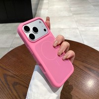 Coque de téléphone en silicone liquide mat de luxe, couleur tendance, pour iPhone 13 14 15 16 17 Pro Max 18 Pro, compatible avec la charge sans fil, couverture magnétique