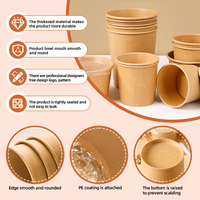 Assiettes et bols en papier jetables écologiques de qualité alimentaire 520 ml/18 oz pour pizza, collations, salades, contenants à emporter, emballages alimentaires