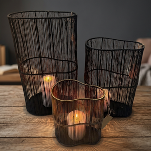 Luxurious Handmade Iron Candle <b>Holder</b> Lantern Vintage Style Digital Printing 1 Color Sonnet Brand Indoor/Outdoor Use Christmas - Product Image 2