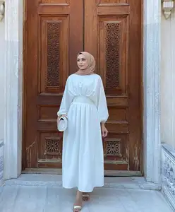 1596 레만다 새로운 컬렉션 두바이 폐쇄 abaya 여성 카프탄 원피스 이슬람 민족 캐주얼 드레스 겸손 숙녀 의류