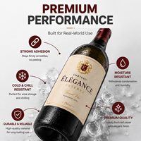Étiquettes de vin personnalisées de qualité supérieure, papier texturé résistant à l'humidité, gaufrage à chaud en or, autocollants adhésifs pour bouteilles de vin
