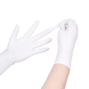 Guantes de Examen de Nitrilo Desechables Titanfine, Grado Médico, Sin Polvo, No Estériles, Superficie Texturizada Blanca, Clase I, Tallas <span class=keywords><strong>S</strong></span>/M/L/<span class=keywords><strong>XL</strong></span> - Product Image 4