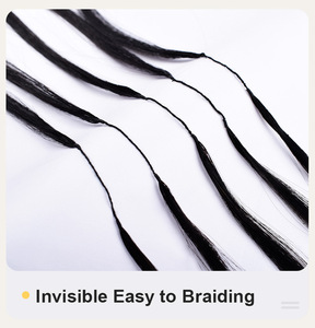 Capelli Umani Ricci Birmani Naturali 1B #   Extension per capelli umani morbidi con micro-anelli invisibili, stile riccio birmano, per unghie a crochet - Product Image 6