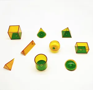 Vroege Educatieve Tool Leren Kinderen Volume Vorm Speelgoed Transparante Visuele Afneembare Geometrische Figuur