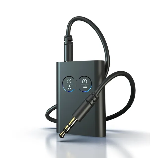 AptX-Adaptive AAC for 5.4 Audio Transmitter Receiver 3.5MM AUX Type-C HiFi Stereo Music Multipoint Wireless Adapter 2-in-1