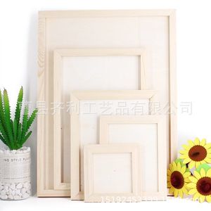 Cadre photo 3D en bois créatif à faire soi-même, rectangulaire, horizontal, flocon de neige, art en argile pour projet d'artisanat pour enfants - Product Image 2