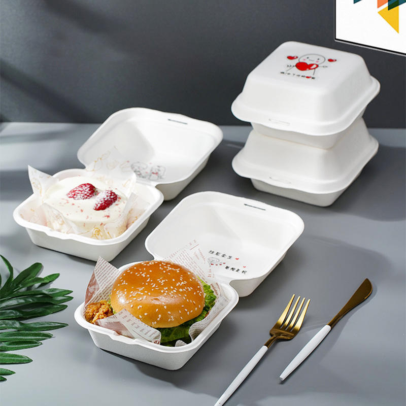 Biodegradable Lunch Box Disposable Sugarcane Pulp Clamshell Food ...
