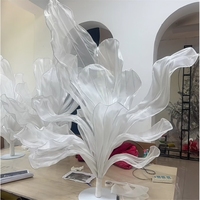 LUYI LUYI-1 Fleur géante en organza de soie faite à la main, nouvelle arrivée, décorations de luxe pour mariages et événements, toiles de fond, décorations de table pour fêtes