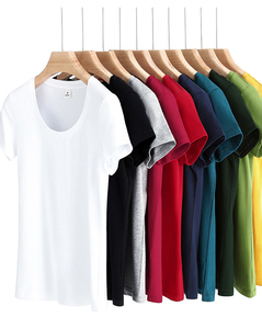 T-shirt pour femme ajusté personnalisé en coton 95% et élasthanne 5% pour impression en gros - Product Image 6