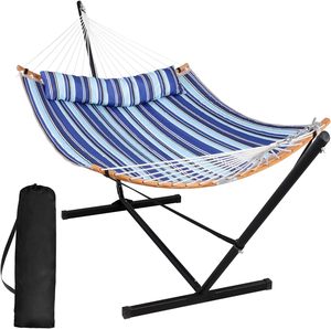 <span class=keywords><strong>Hamaca</strong></span> Doble Portátil con Soporte, para 2 Personas, Bebés y Niños, con Barra Separadora Curva y Cuerdas de Equilibrio Incluidas, Color <span class=keywords><strong>Gris</strong></span> Oscuro - Product Image 3