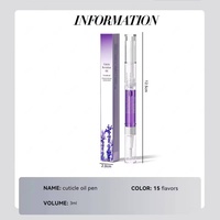 JTING Huile pour cuticules naturelle et nutritive, 15 saveurs, tubes de 3 ml, faible MOQ, personnalisation gratuite, conception de logo OEM pour marque privée